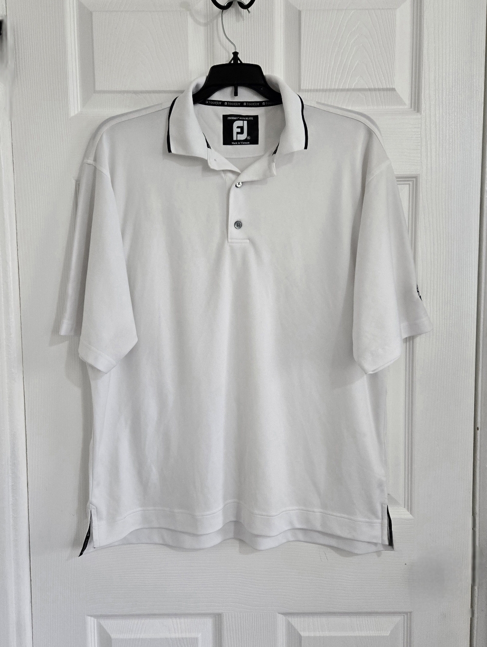 FootJoy Golf Polo Shirt Men's Size XL White Short Sleeve Athleisure